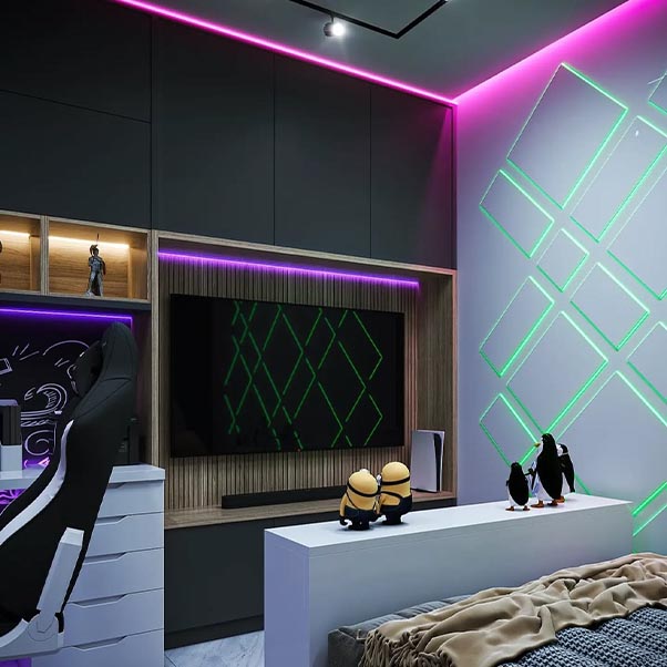 mueble luz led